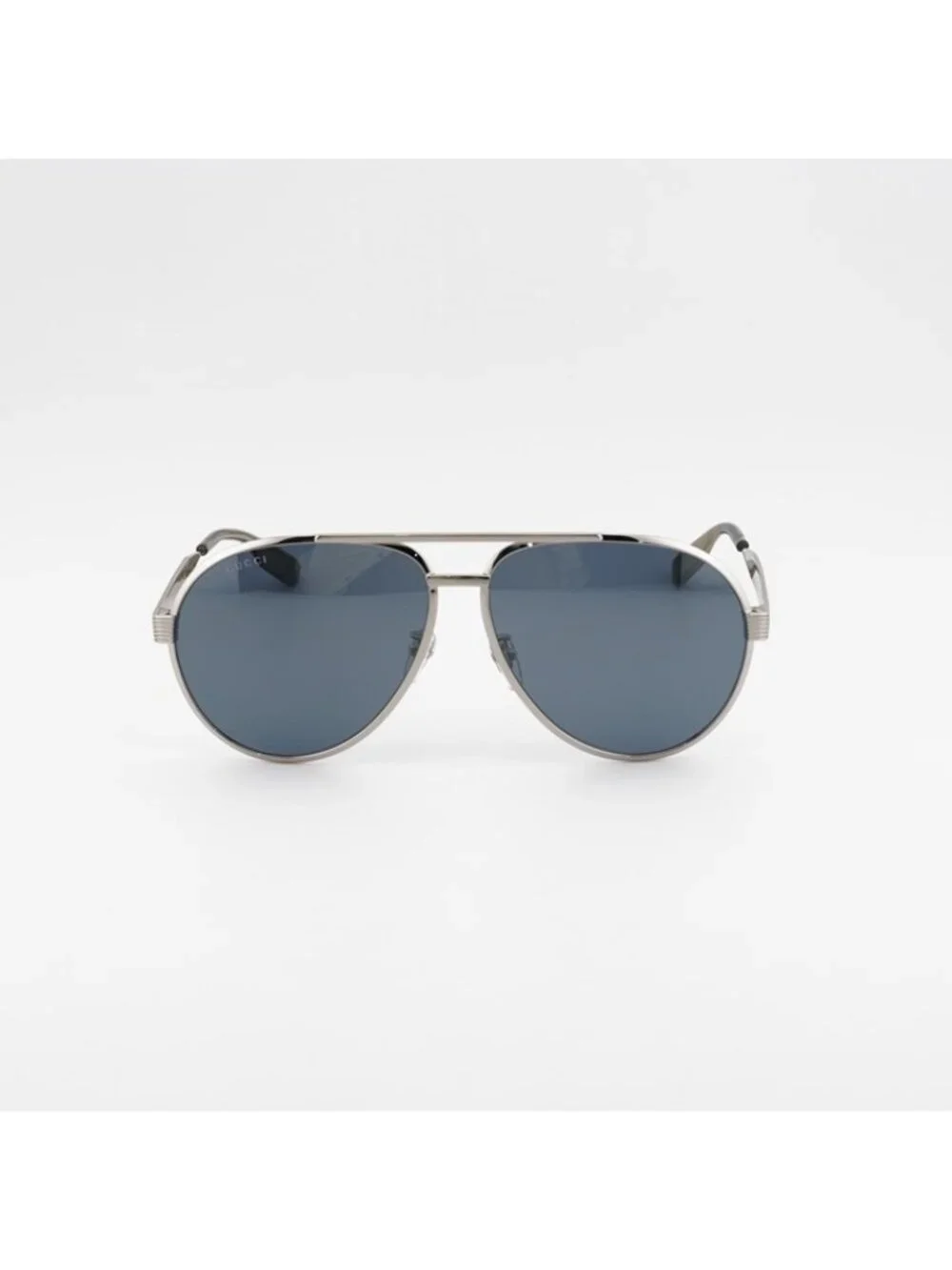 Gucci GG1513S 003 Sunglasses Silver Aviator Frame, Smoke Lenses